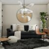 white flower shaped hanging decor